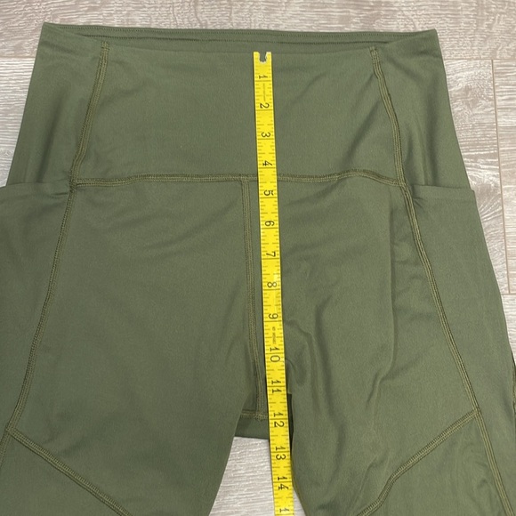 Thinx Moderate Absorbency Activewear Leggings High Rise Pockets Kale Green M - Picture 9 of 15